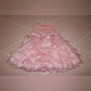 Jup’ Elle Pink 12 months Baby Girl Dress Formal Pageant BRAND NEW Party Dress